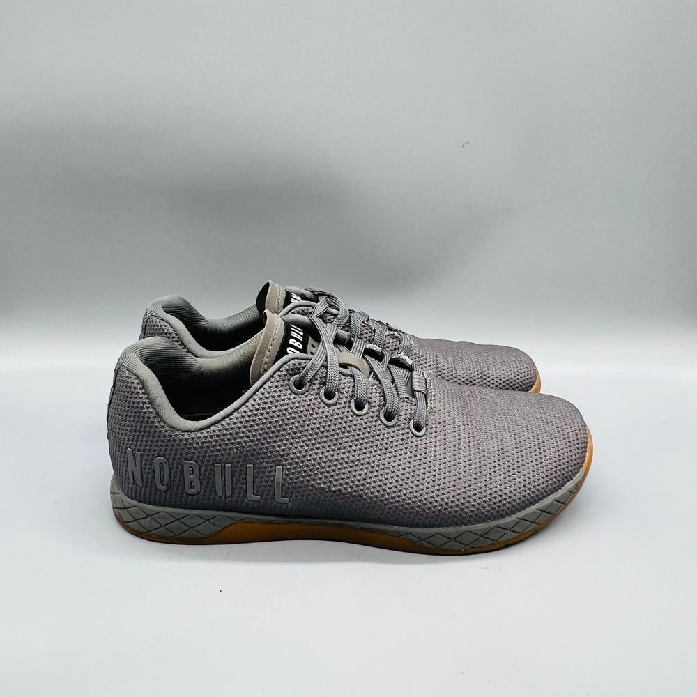 NOBULL Shoes Mens 8 Gray SuperFabric Trainer Gum Sole Cross Training Gym Sneaker